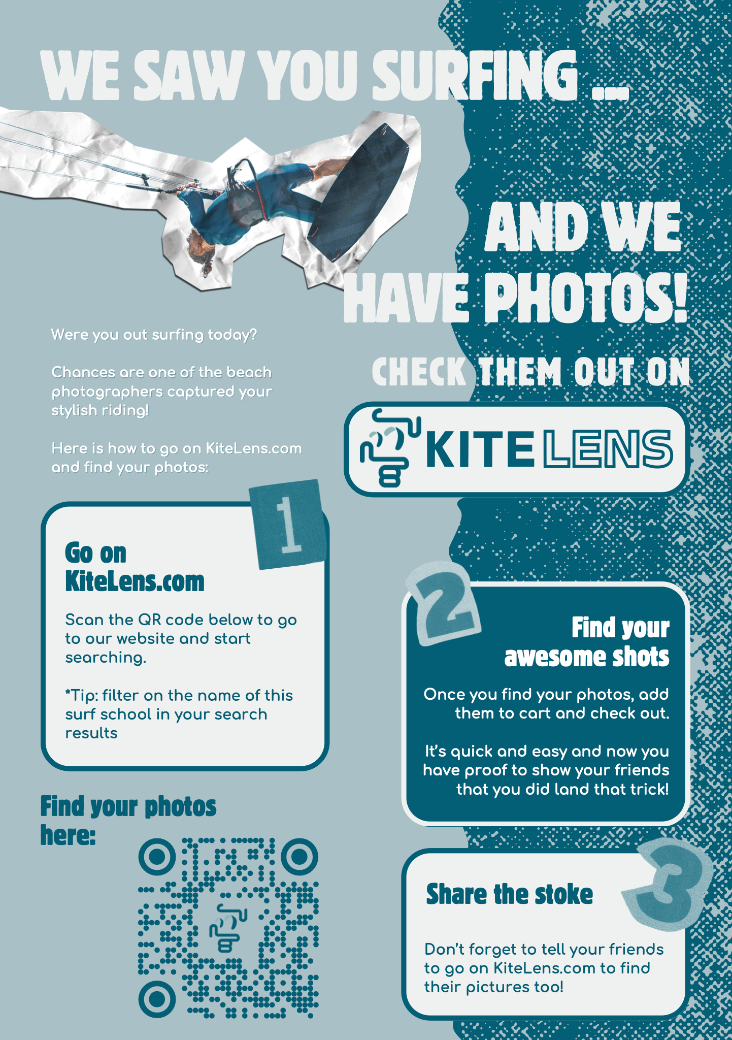 Poster - To tell surfers to go on KiteLens